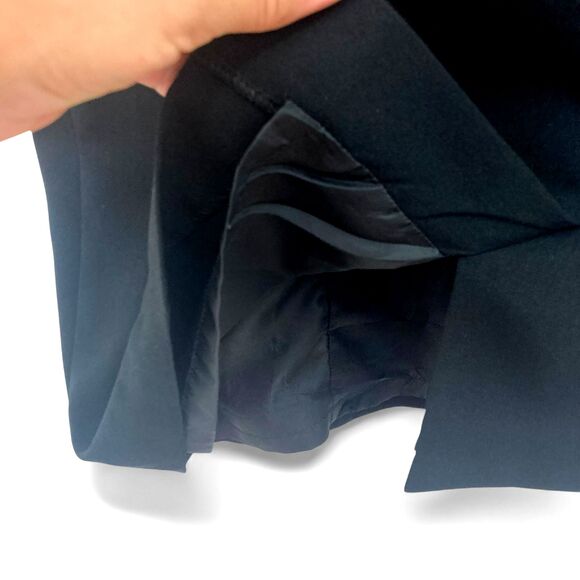 Virgo Dress 6P Petite Black Scallop Neck Sheath Cap Sleeve Cocktail Bodycon ✨ - Picture 11 of 14